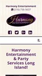 Mobile Screenshot of harmonyentertainment.com